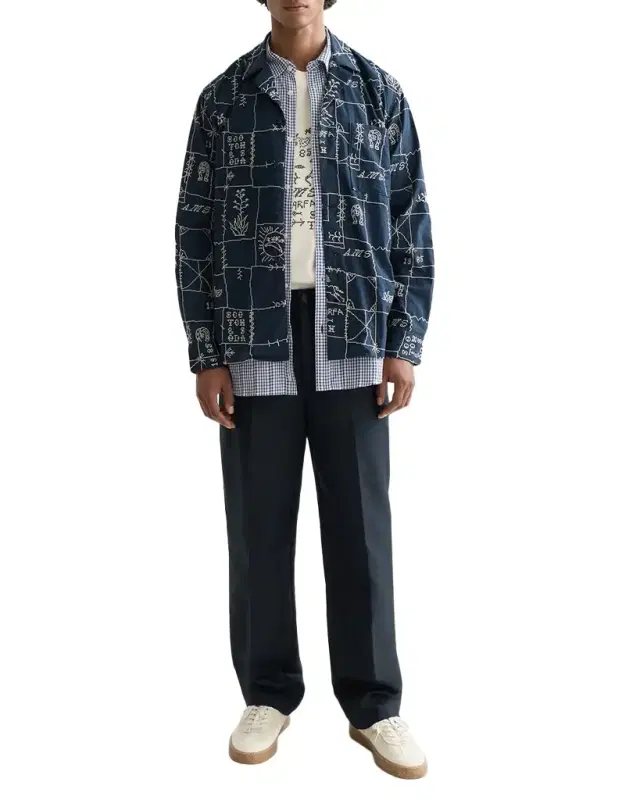 Scotch & Soda Men 's Allover Embroidered Button-Down Shirt