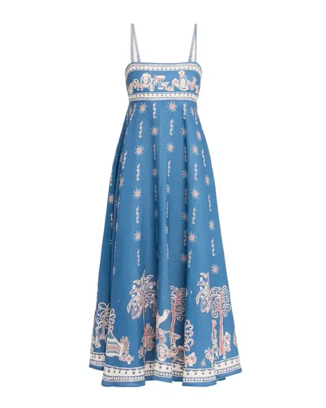 Acacia Linen Midi Sundress