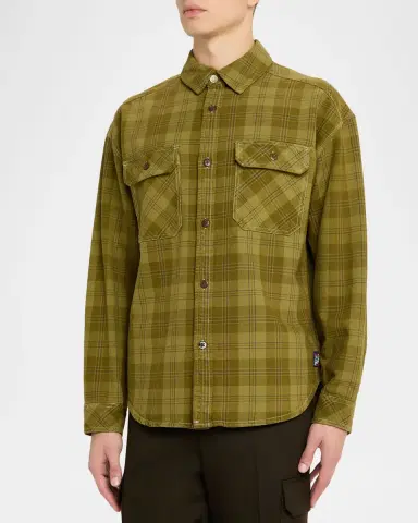 Scotch & Soda Men's Washed Denim Check Overshirt | Thumbnail 3 Scotch & Soda Men's Washed Denim Check Overshirt | Thumbnail 3