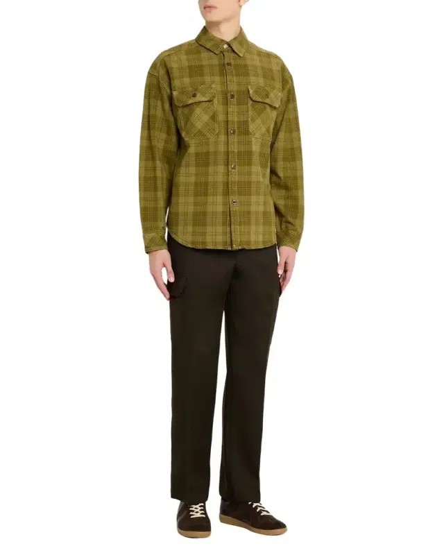 Scotch & Soda Men 's Washed Denim Check Overshirt