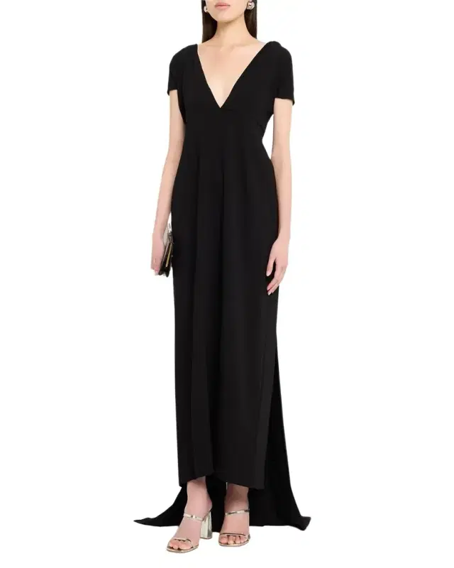 BERNADETTE Clara Empire-Waist Drape Maxi Dress