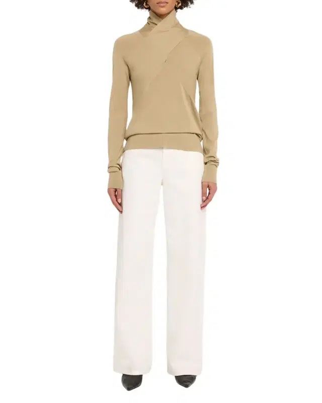 Crossover Merino Wool Sweater
