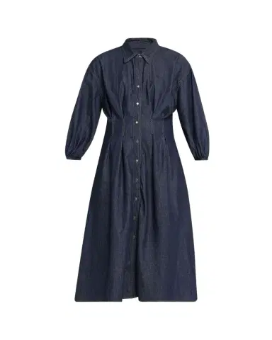 TWP Mason Dress in Denim Shirting | Thumbnail 1