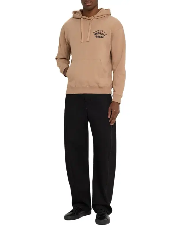 Scotch & Soda Men 's Cross-Stitch Logo Cotton Hoodie