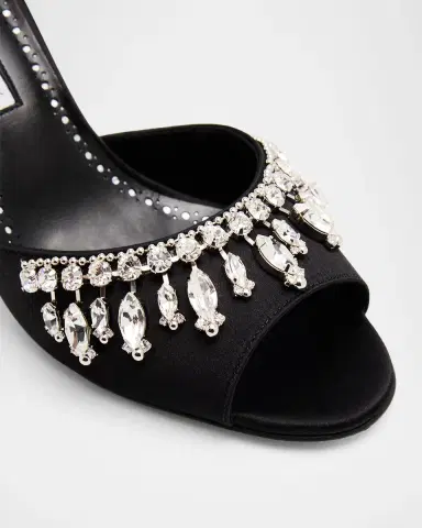 Manolo Blahnik 50mm Tulimu Embellished Satin Mules | Thumbnail 2 Manolo Blahnik 50mm Tulimu Embellished Satin Mules | Thumbnail 2