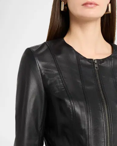 Staud Wells Leather Jacket | Thumbnail 4 Staud Wells Leather Jacket | Thumbnail 4