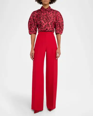 Gabriela Hearst Sansi Leaf-Print Silk Twill Top | Thumbnail 11