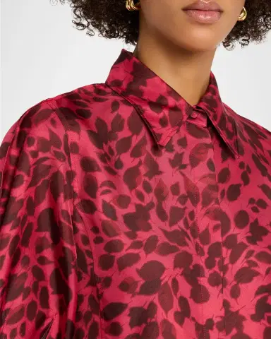 Gabriela Hearst Sansi Leaf-Print Silk Twill Top | Thumbnail 14