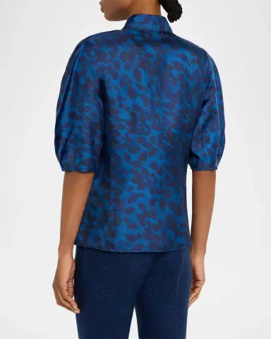 Gabriela Hearst Sansi Leaf-Print Silk Twill Top | Thumbnail 16
