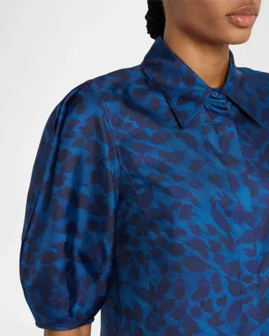 Gabriela Hearst Sansi Leaf-Print Silk Twill Top | Thumbnail 18