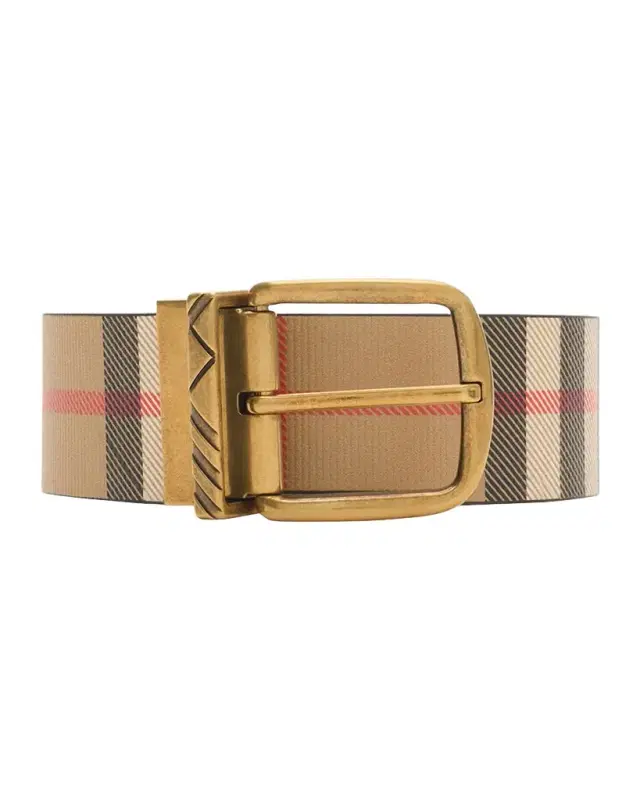 Burberry Men 's Pin-Buckle Reversible Leather Belt