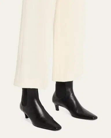 TOTEME The Mid Heel Calfskin Ankle Boots | Thumbnail 2 TOTEME The Mid Heel Calfskin Ankle Boots | Thumbnail 2