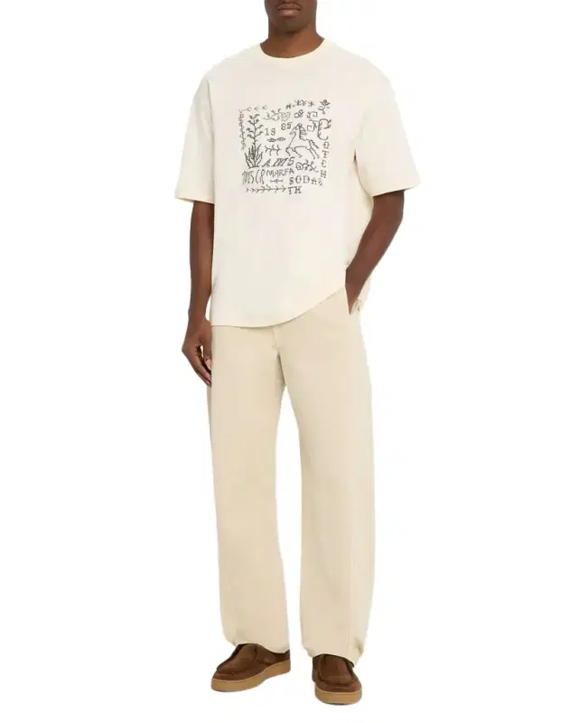 Scotch & Soda Men 's Cross-Stitch Artwork Relaxed-Fit T-Shirt