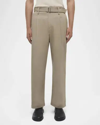 Simkhai Men's Kent Pleated Cotton Trousers | Thumbnail 3 Simkhai Men's Kent Pleated Cotton Trousers | Thumbnail 3