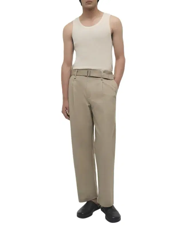 en's Kent Pleated Cotton Trousers
