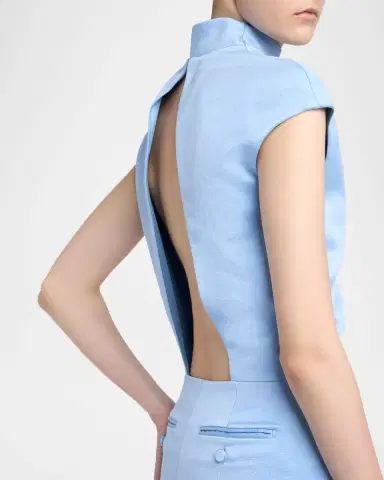 Tom Ford Washed Cotton Silk Blend Duchess Romper | Thumbnail 4 Tom Ford Washed Cotton Silk Blend Duchess Romper | Thumbnail 4