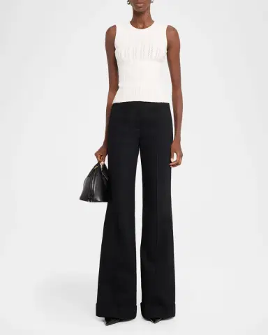 Adam Lippes Brynn Pointelle Knit Sleeveless Top | Thumbnail 2