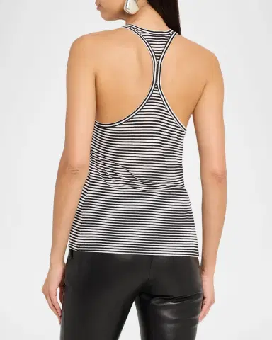 Tom Ford Striped Viscose Racerback Tank Top | Thumbnail 2 Tom Ford Striped Viscose Racerback Tank Top | Thumbnail 2
