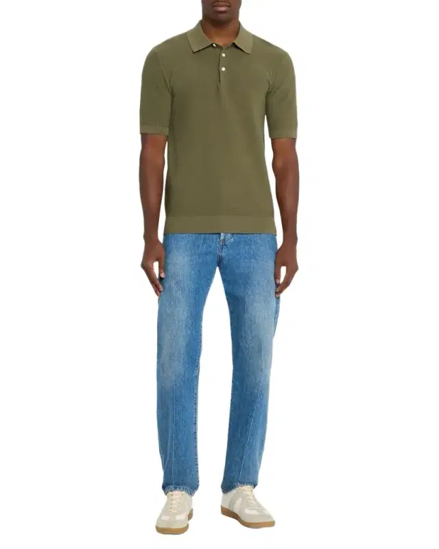 Men 's Structure-Knit Polo Shirt