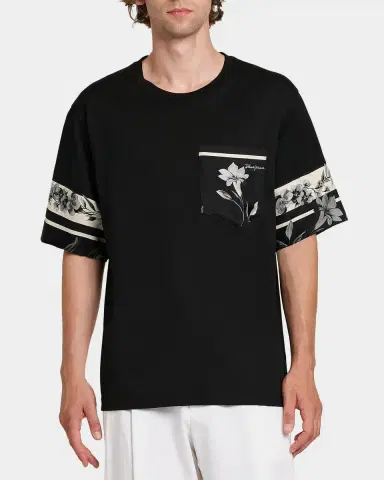 Dolce & Gabbana Men's Cotton and Silk Digital-Print Pocket T-Shirt | Thumbnail 3 Dolce & Gabbana Men's Cotton and Silk Digital-Print Pocket T-Shirt | Thumbnail 3