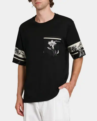 Dolce & Gabbana Men's Cotton and Silk Digital-Print Pocket T-Shirt | Thumbnail 5 Dolce & Gabbana Men's Cotton and Silk Digital-Print Pocket T-Shirt | Thumbnail 5