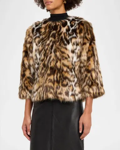 Lyla Grant Fur Free Leopard Faux-Fox Coat | Thumbnail 3 Lyla Grant Fur Free Leopard Faux-Fox Coat | Thumbnail 3