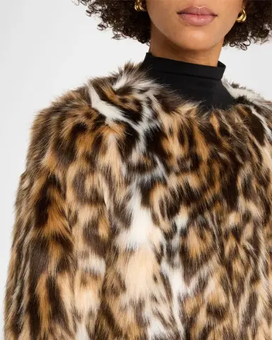 Lyla Grant Fur Free Leopard Faux-Fox Coat | Thumbnail 4 Lyla Grant Fur Free Leopard Faux-Fox Coat | Thumbnail 4