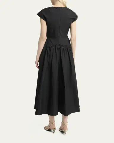 Proenza Schouler White Label Nyssa A-Line Technical Cotton Dress | Thumbnail 3