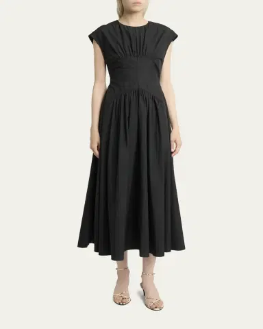 Proenza Schouler White Label Nyssa A-Line Technical Cotton Dress | Thumbnail 4