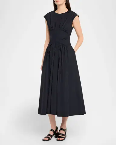 Proenza Schouler White Label Nyssa A-Line Technical Cotton Dress | Thumbnail 8