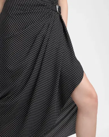 Tom Ford Polka-Dot Silk Buckle Wrap Midi Skirt | Thumbnail 4 Tom Ford Polka-Dot Silk Buckle Wrap Midi Skirt | Thumbnail 4