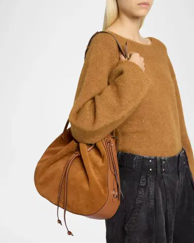 Isabel Marant Bolton Drawstring Suede Hobo Bag | Thumbnail 2