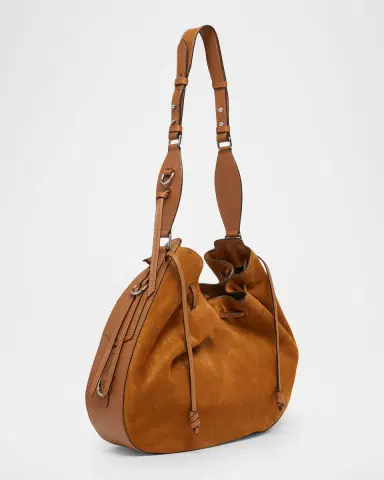 Isabel Marant Bolton Drawstring Suede Hobo Bag | Thumbnail 3