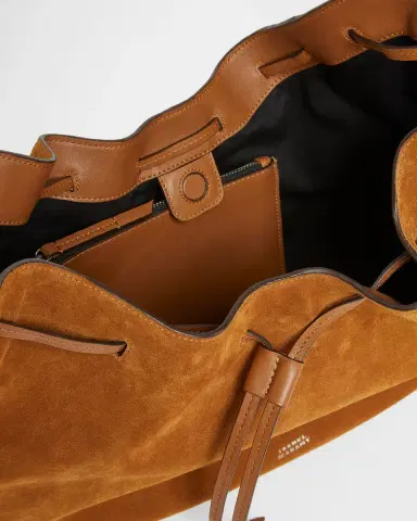 Isabel Marant Bolton Drawstring Suede Hobo Bag | Thumbnail 4