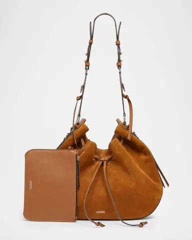 Isabel Marant Bolton Drawstring Suede Hobo Bag | Thumbnail 6