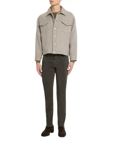 FRAME Men 's Wool Tweed Trucker Jacket | Thumbnail 1