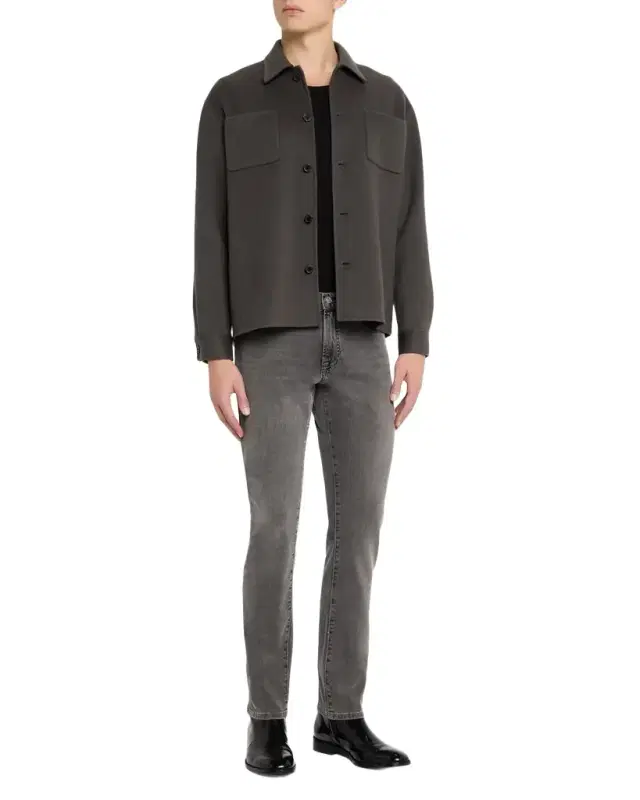 Men 's Wool Double-Face Shirt Jacket