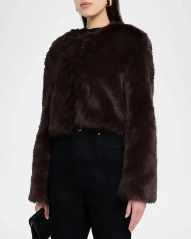 Staud Casimira Faux Fur Jacket | Thumbnail 3