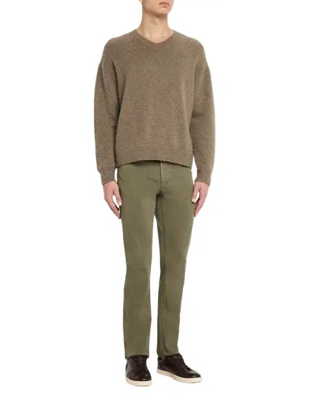 Men 's Brushed Cashmere V-Neck Sweater