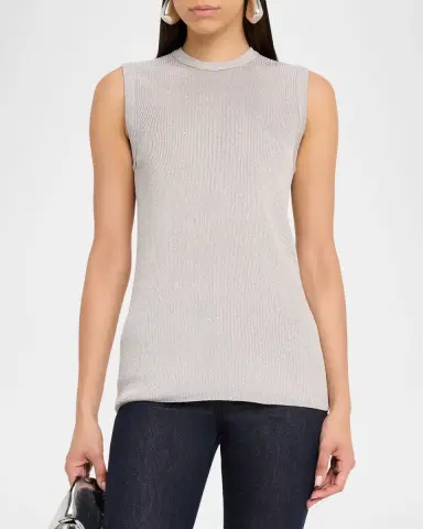 TOM FORD Micro Sequins Ribbed Tank Top | Thumbnail 4