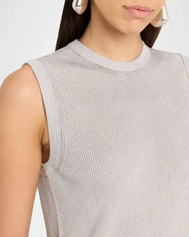 TOM FORD Micro Sequins Ribbed Tank Top | Thumbnail 5