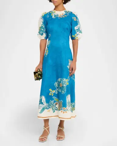 ALÉMAIS Luda Linen Midi Dress | Thumbnail 3 ALÉMAIS Luda Linen Midi Dress | Thumbnail 3