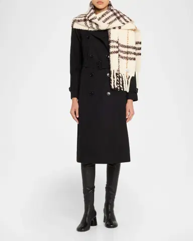 Burberry Check Alpaca Wool Blend Bouclé Scarf | Thumbnail 5 Burberry Check Alpaca Wool Blend Bouclé Scarf | Thumbnail 5
