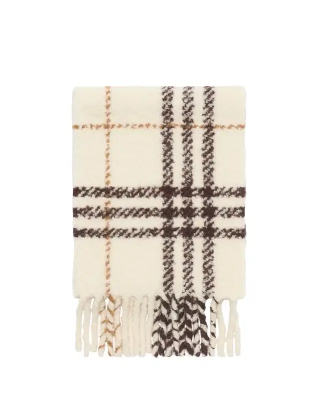 Burberry Check Alpaca Wool Blend Bouclé Scarf