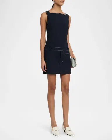 STAUD Skyla Drop-Waist Mini Dress | Thumbnail 3 STAUD Skyla Drop-Waist Mini Dress | Thumbnail 3