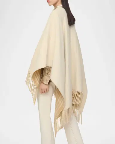 Burberry EKD Fil Coupé Wool Cape | Thumbnail 5