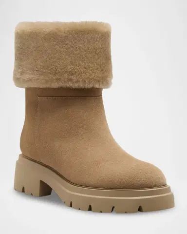 Stuart Weitzman Hudson Shearling-Lined Suede Booties | Thumbnail 2 Stuart Weitzman Hudson Shearling-Lined Suede Booties | Thumbnail 2
