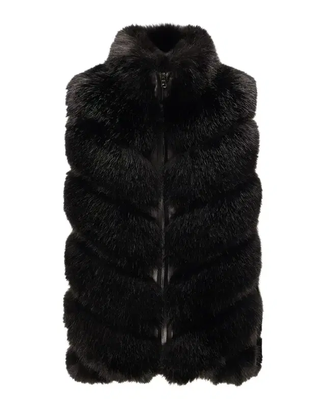 Fur-Free Quilted Faux Fox Vest