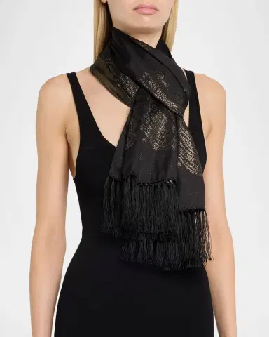 Etro Silk-Blend Jacquard Scarf | Thumbnail 2