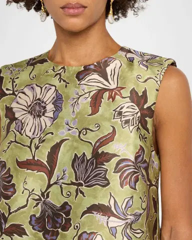 ALÉMAIS Citron Sleeveless Floral-Print Boxy Top | Thumbnail 5